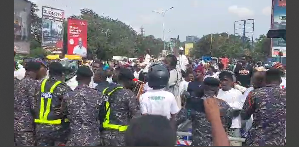 Screenshot 2024 10 04 162926 Channel1 News Anti-galamsey protest: Unknown group clashes with police at Kawukudi