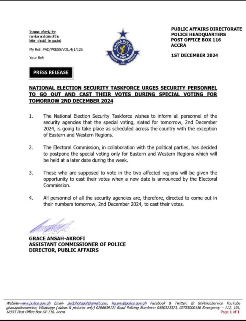 National Security Task Force Channel1 News Security personnel urged to participate in Dec. 2 Special Voting