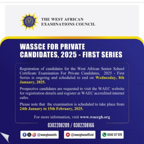 Screenshot 2025 01 02 at 10 35 01 Registration ongoing for WASSCE resit examination Graphic Online Channel1 News Registration ongoing for WASSCE resit examination - WAEC