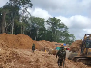 Joint mill Channel1 News Military, Forestry Commission seize 10 excavators, bulldozer in Tano Anwia forest reserve