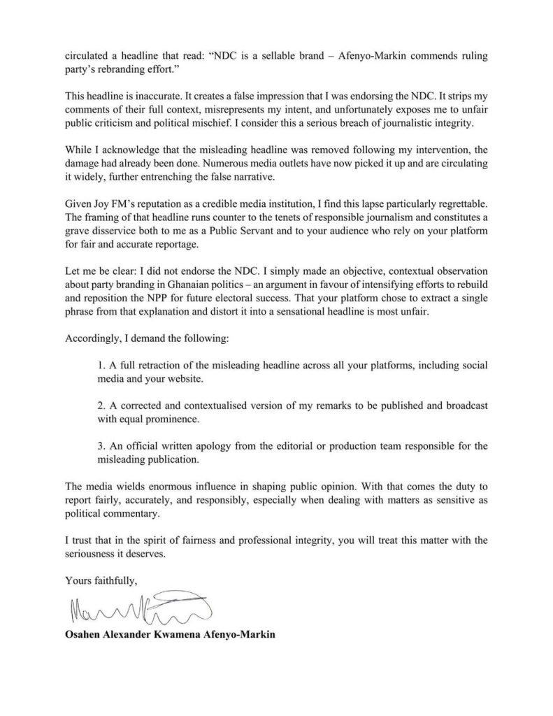 Afenyo-Markin rejects media reports of endorsing NDC 2 WhatsApp Image 2025 05 03 at 12.29.38 84eb505f Channel1 News Afenyo-Markin rejects media reports of endorsing NDC